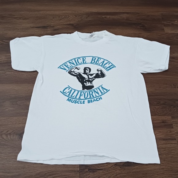 Big Bear Other - Vintage Venice Beach California Muscle Beach T-Shirt Big Bear Single Stitch M